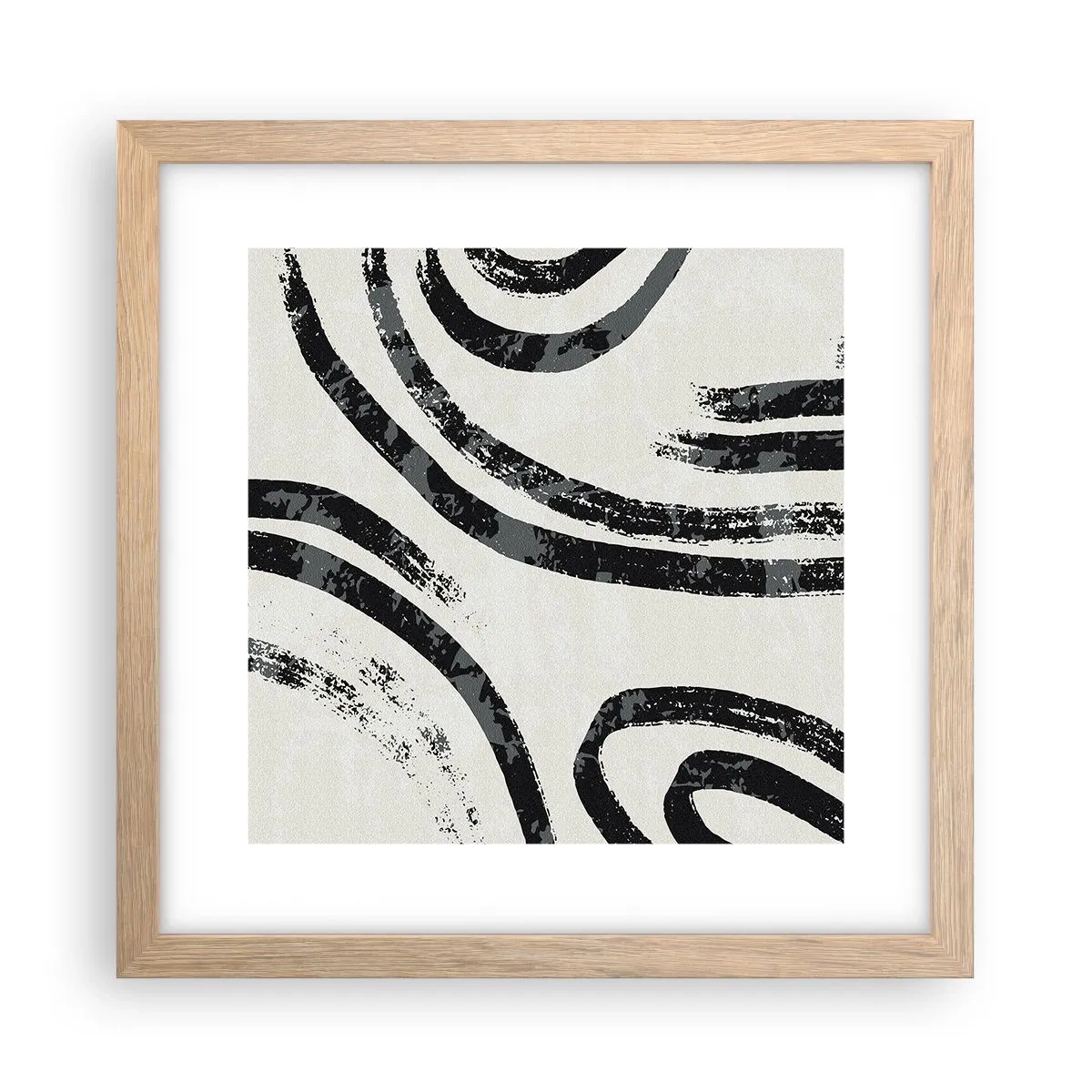 Plakát v rámu světlý dub - Napůl zastavený - 30x30 cm