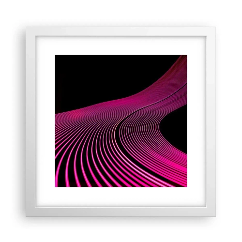 Plakát v bílém rámu - Alej světla - 30x30 cm