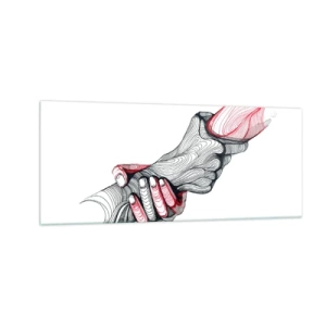 Obraz na skle - Jste v dobrých rukou - 100x40 cm