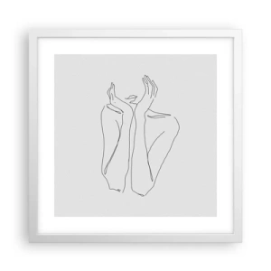 Plakát v bílém rámu - O čem sní dívky - 40x40 cm