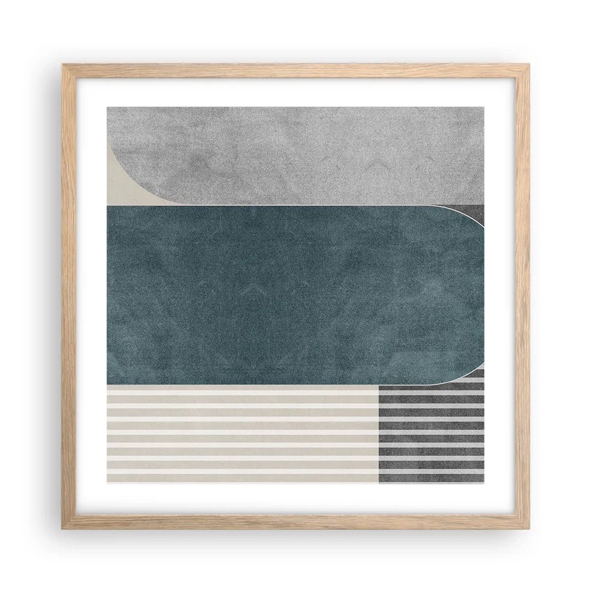 Plakát v rámu světlý dub - Kompozice na úrovni - 50x50 cm