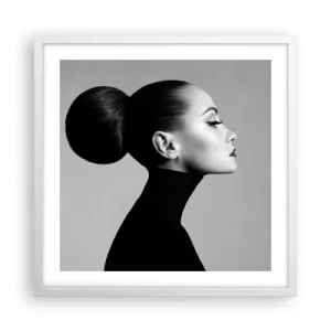 Plakát v bílém rámu - Moderní Nefertiti - 50x50 cm