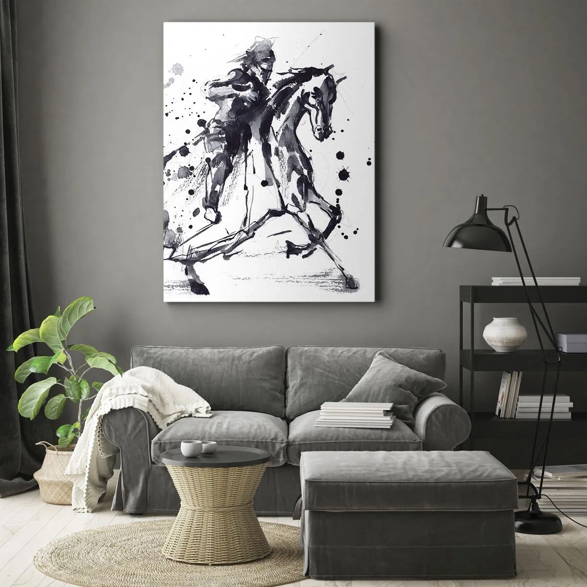 Obraz na plátně - Černý rytíř - 70x100 cm