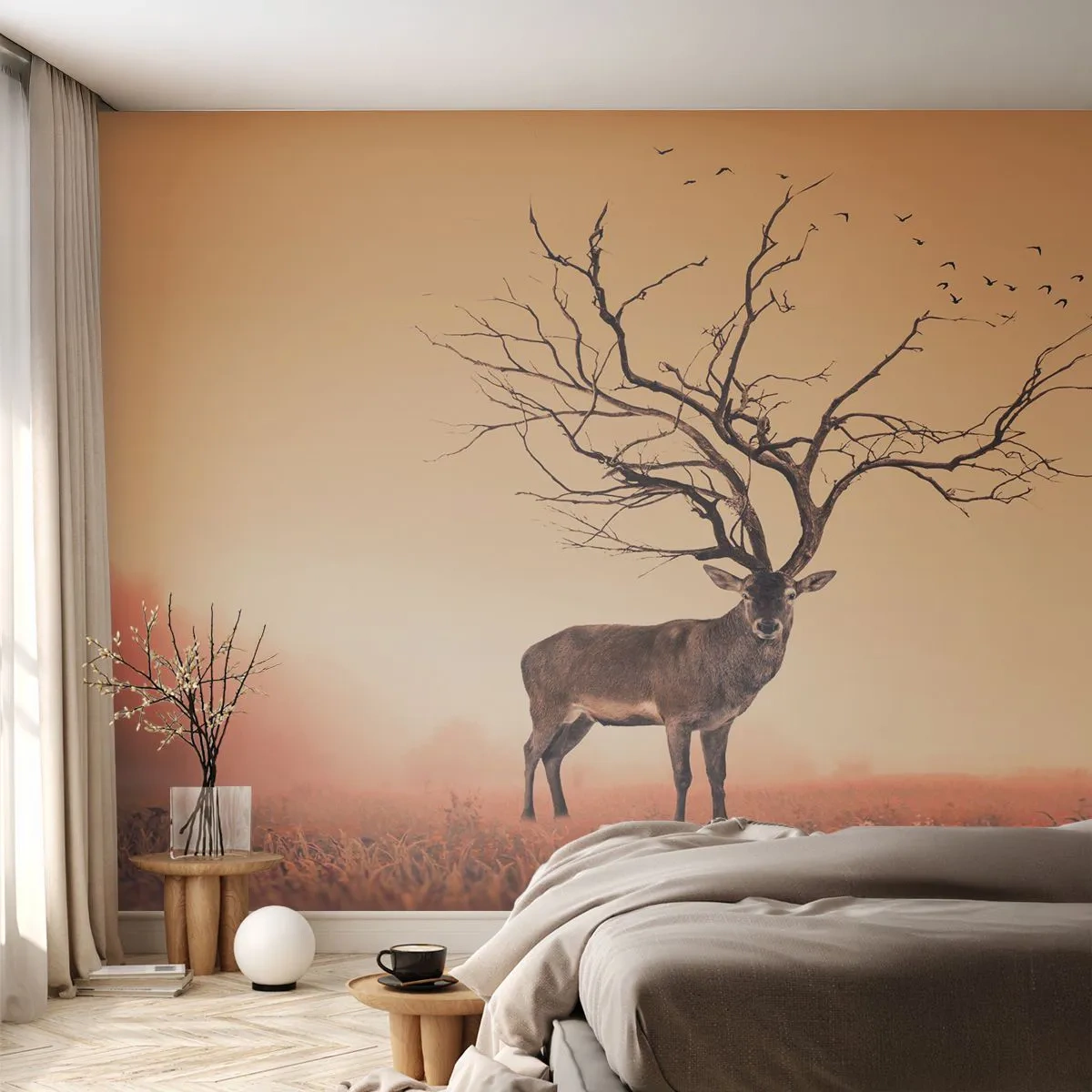 Fototapeta Samolepicí Deluxe Sticker - Prajelen - věčný duch lesa - Abstrakce, Jelen, Příroda - 250x175 cm