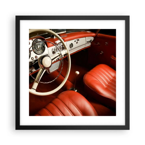 Plakát v černém rámu - Luxus ve stylu vintage - 40x40 cm