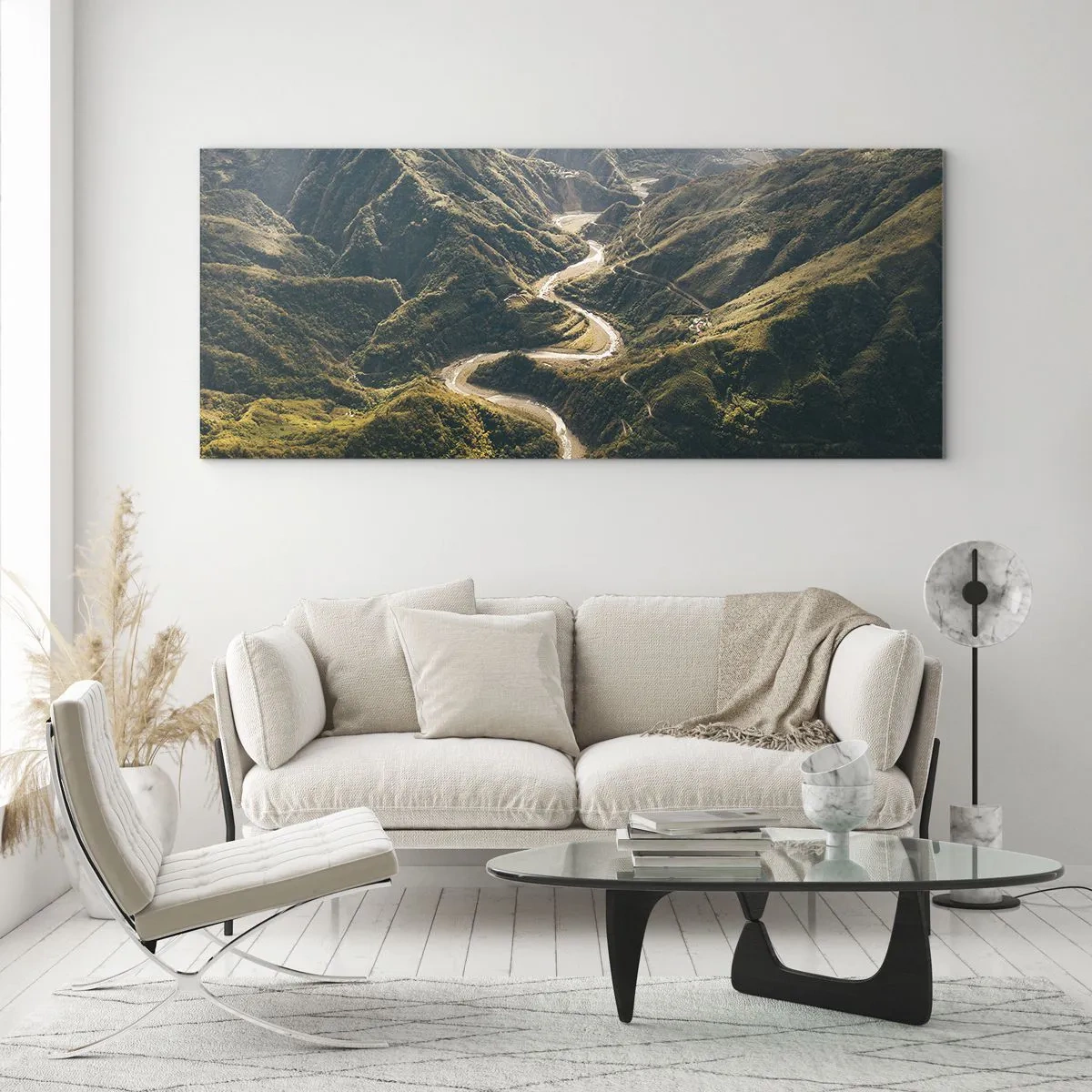 Obraz na skle - Přímo ze srdce hor - 160x50 cm