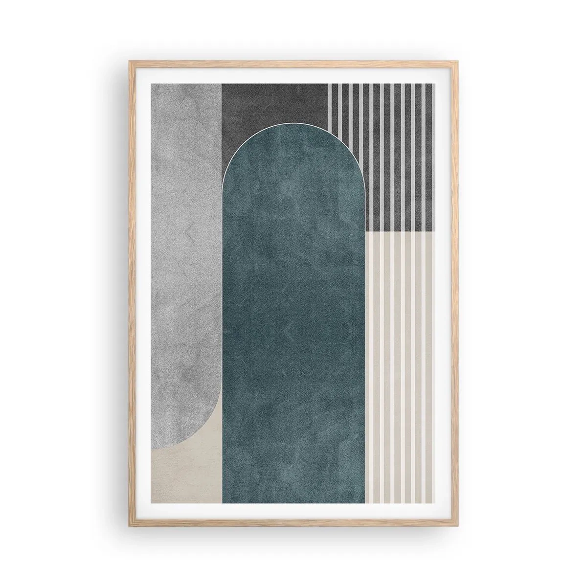 Plakát v rámu světlý dub - Kompozice na úrovni - 70x100 cm