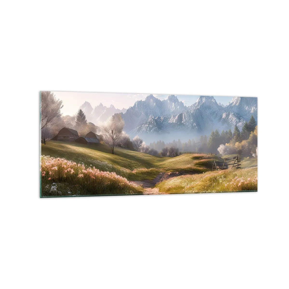 Obraz na skle - Idylické údolí - 120x50 cm