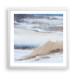 Plakát v bílém rámu - Zimní kompozice - 50x50 cm