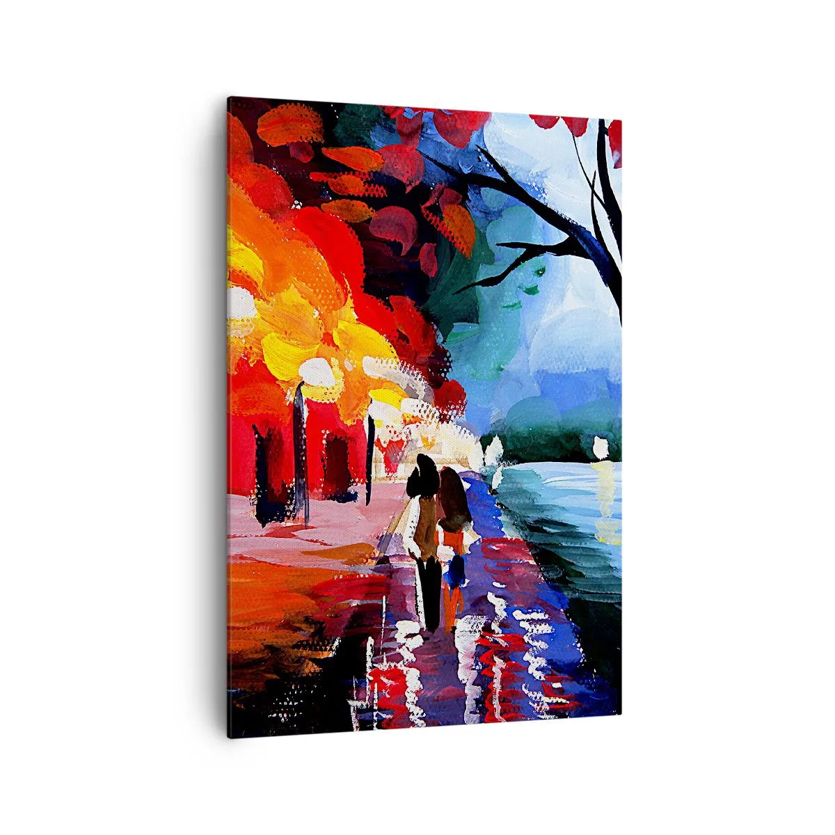 Obraz na plátně - Žhavý podzim v parku - 70x100 cm
