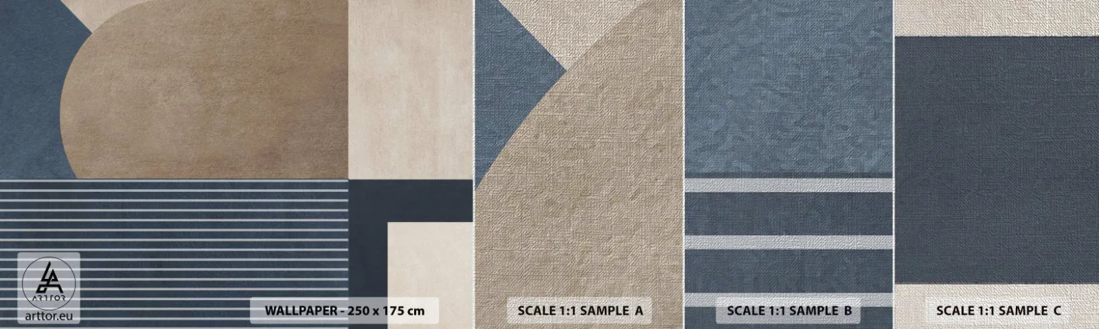 Vzor Fototapety Premium Canvas - Kompozice jednoduchosti a kulatosti - Minimalismus, Abstrakce, Kus - 100x30 cm