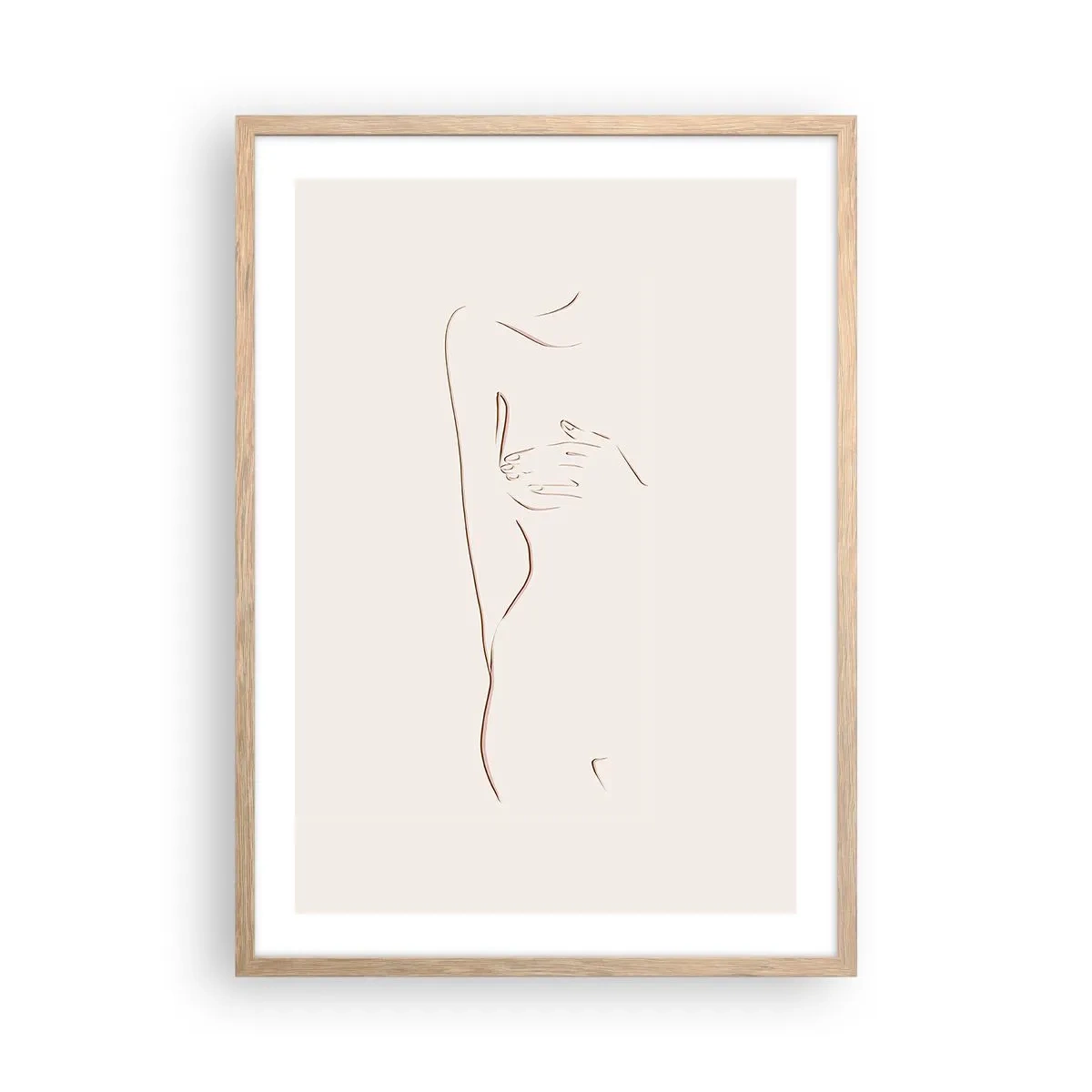 Plakát v rámu světlý dub - Tvar touhy - 50x70 cm