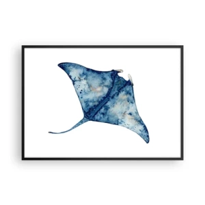 Plakát v černém rámu - Život v modři - 100x70 cm