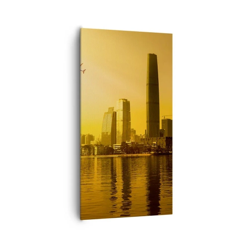 Obraz na plátně - Zlaté město - 65x120 cm