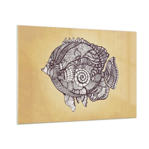 Obraz na skle - Z oceánu ornamentů - 100x70 cm