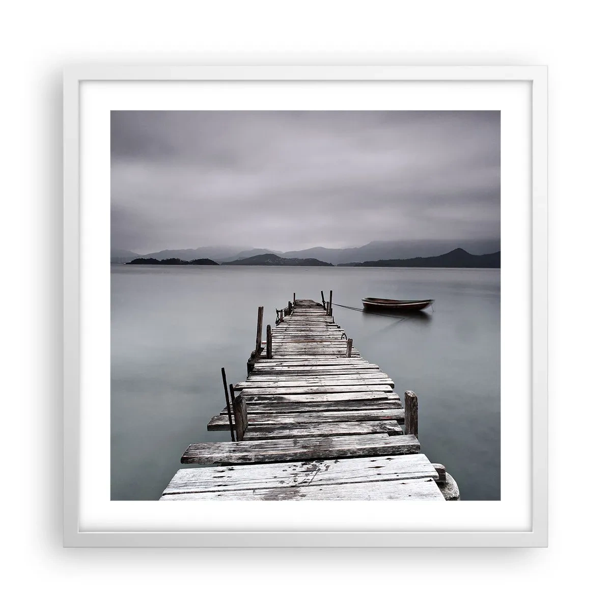 Plakát v bílém rámu - Zítra můžeš vyrazit - 50x50 cm