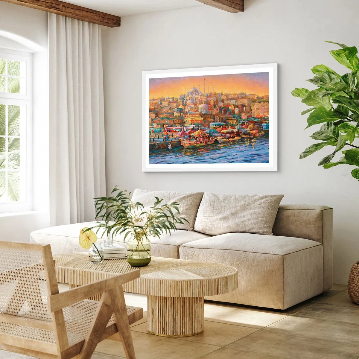 Plakát v bílém rámu - Istanbulský příběh - 50x40 cm