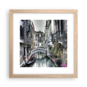 Plakát v rámu světlý dub - Od staletí v tichém zamyšlení - 30x30 cm