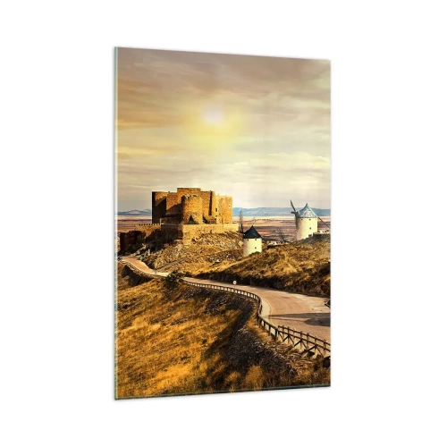 Obraz na skle - Brzy se objeví Don Quijote - 80x120 cm