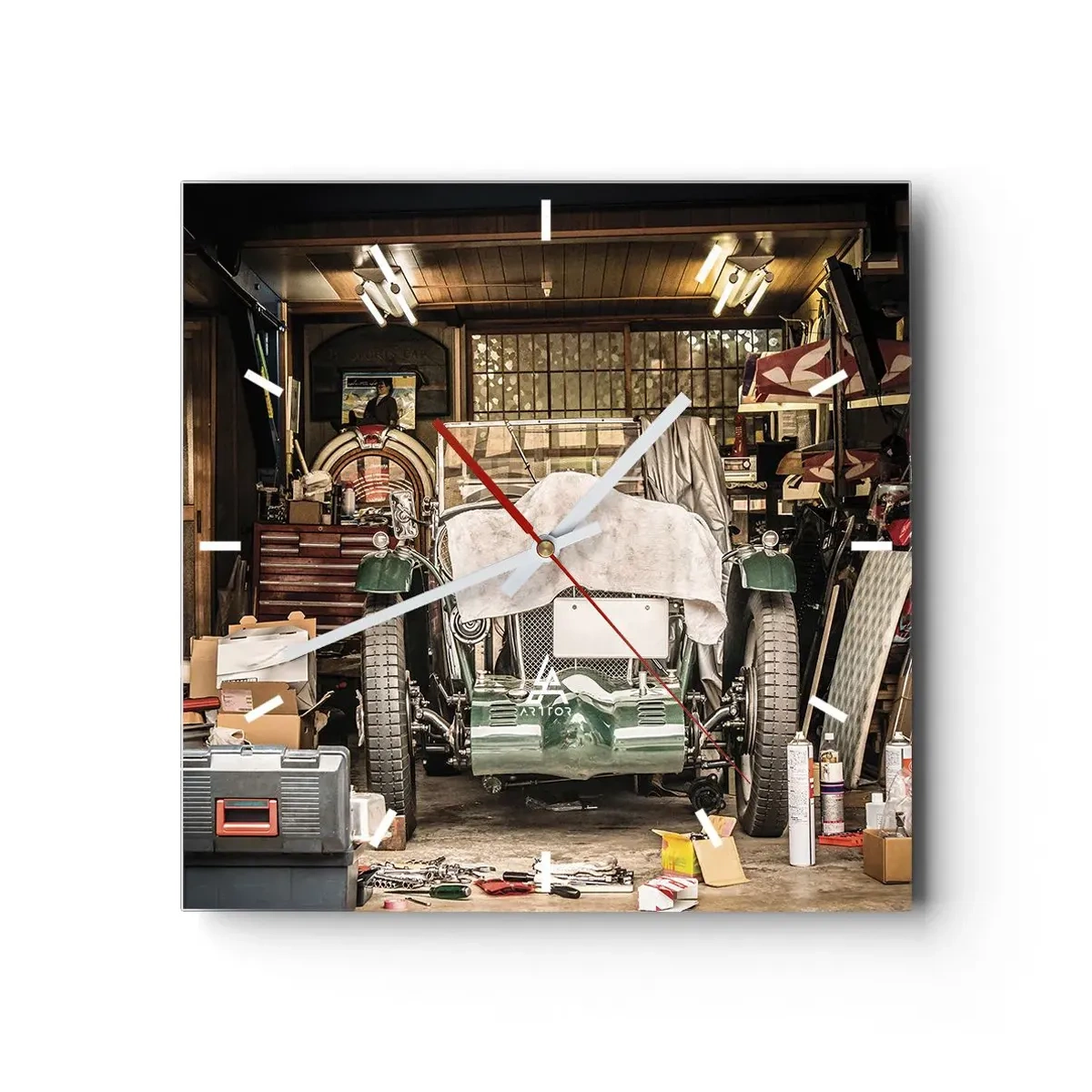 Nástěnné hodiny - Zpět do minulosti - 40x40 cm