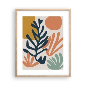 Plakát v rámu světlý dub - Korálová moře - 40x50 cm
