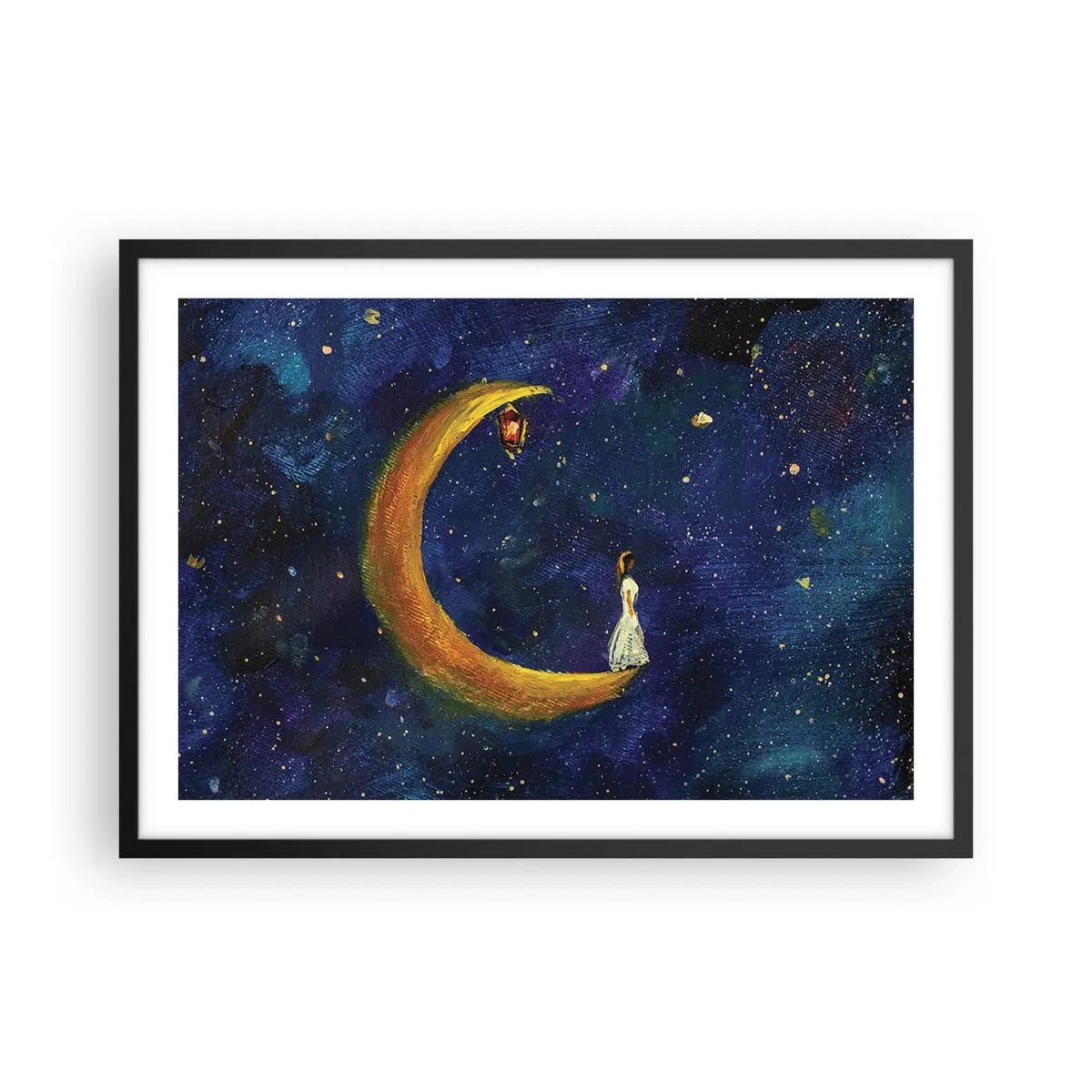 Plakát v černém rámu - Volání světa - 70x50 cm