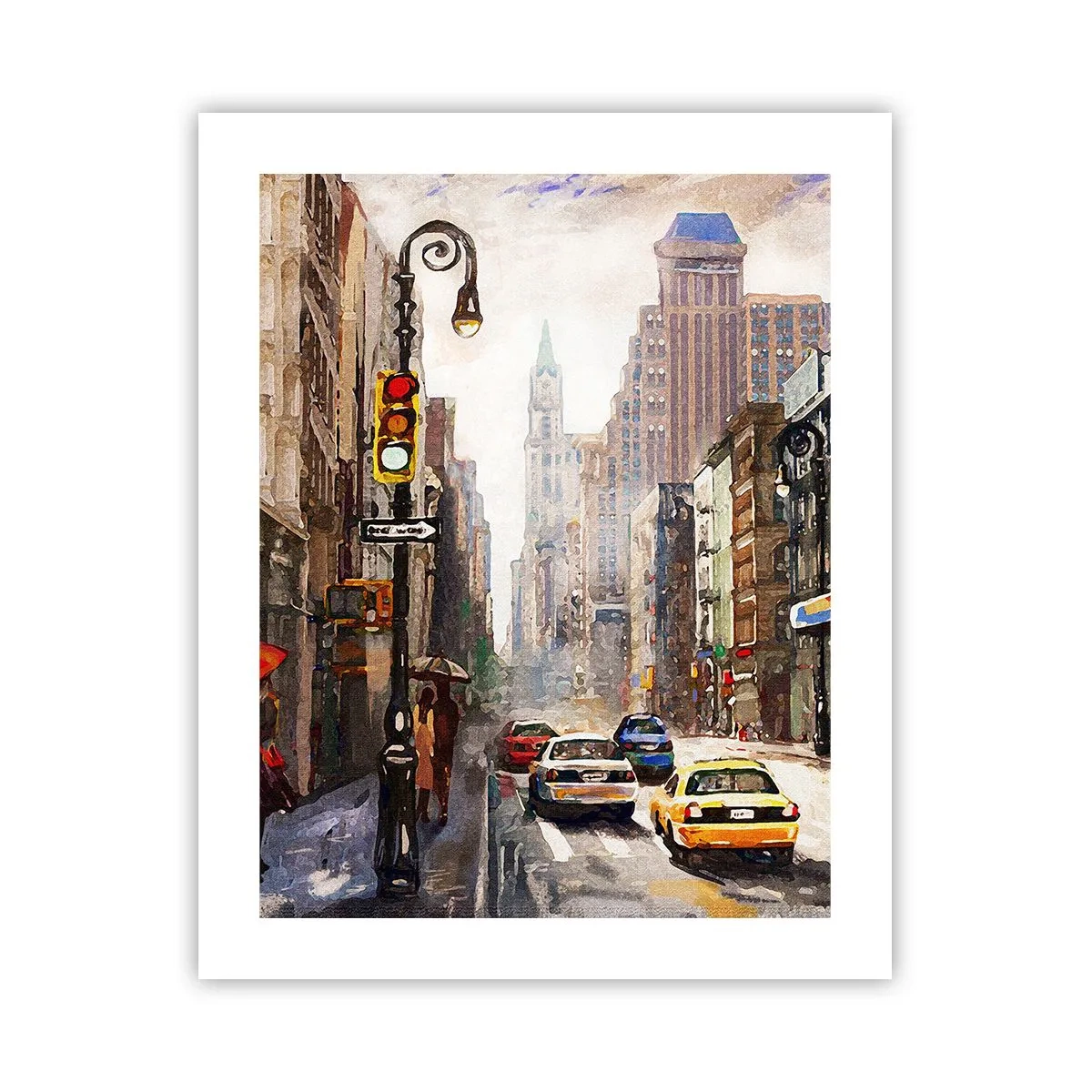 Plakát - New York – barevný i v dešti - 40x50 cm