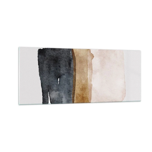 Obraz na skle - Kompozice zemitých barev - 100x40 cm