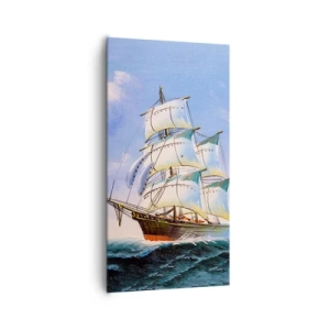 Obraz na plátně - Hrdě s větrem - 65x120 cm