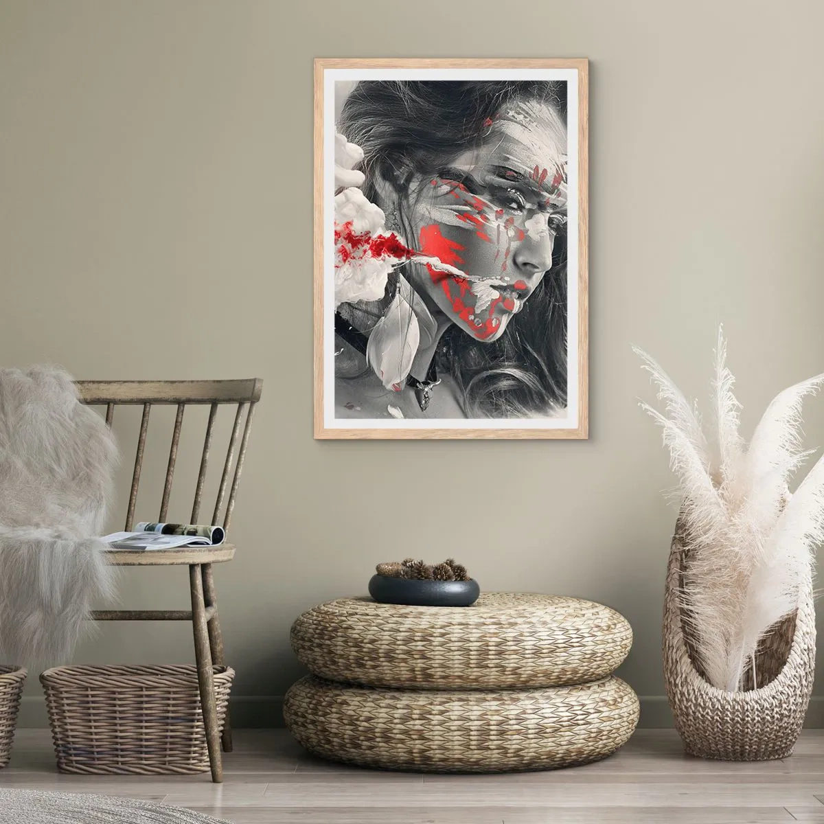 Plakát v rámu světlý dub - Ve spárech absurdity - 61x91 cm