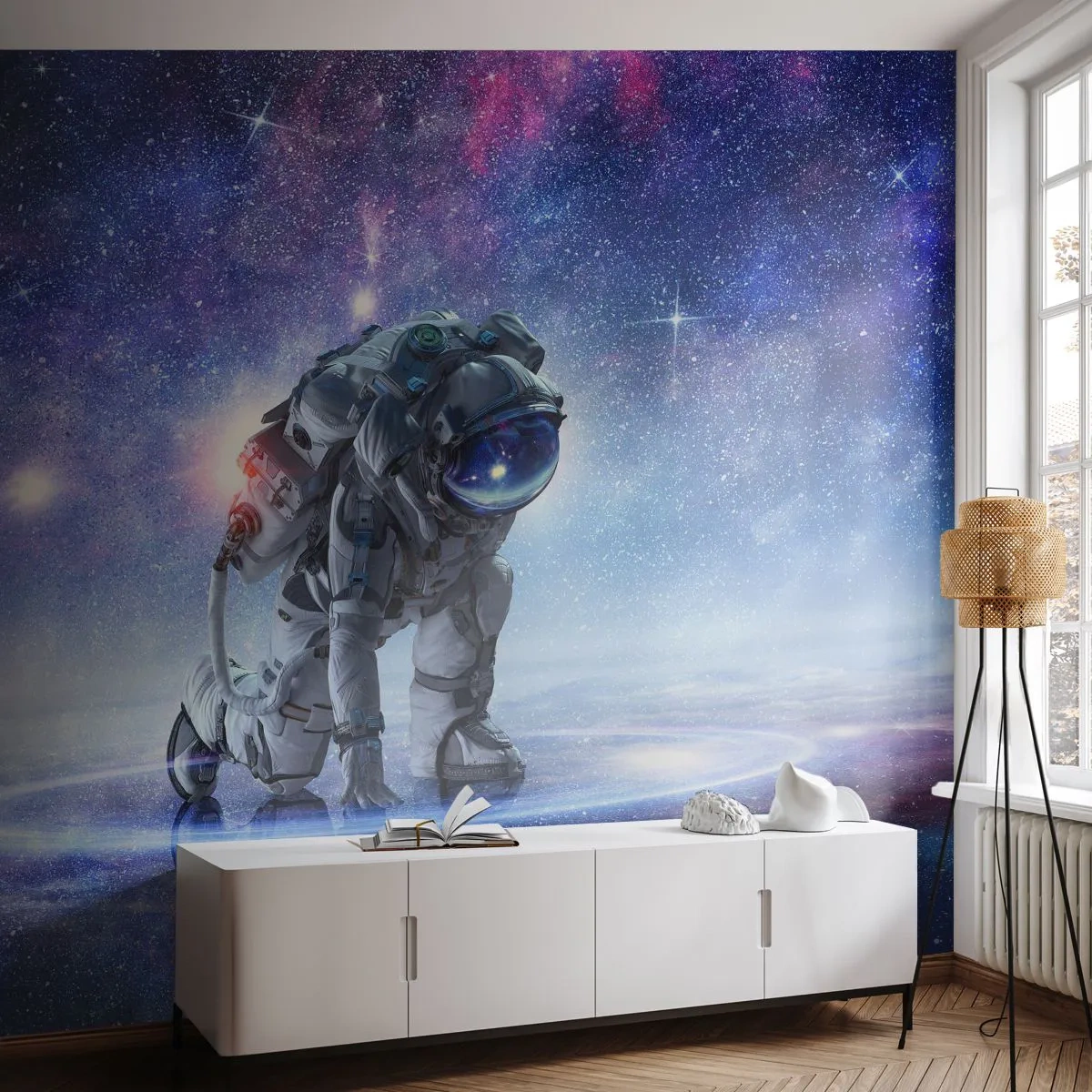 Fototapeta Samolepicí Deluxe Sticker - Hvězdné nebe nade mnou - Kosmonaut, Kosmos, Astronaut - 250x175 cm