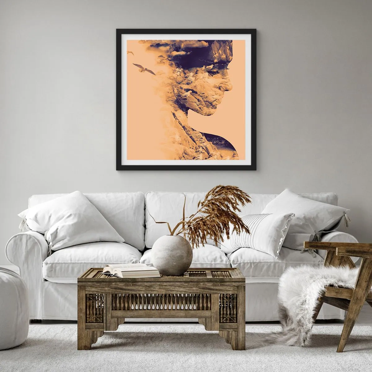 Plakát v černém rámu - Krásná od přírody - 60x60 cm