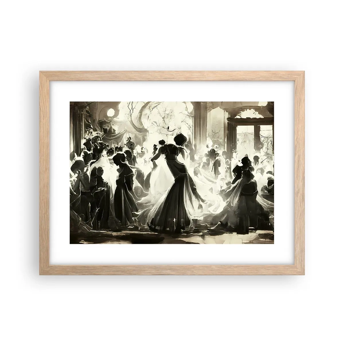Plakát v rámu světlý dub - Velká maškaráda - 40x30 cm