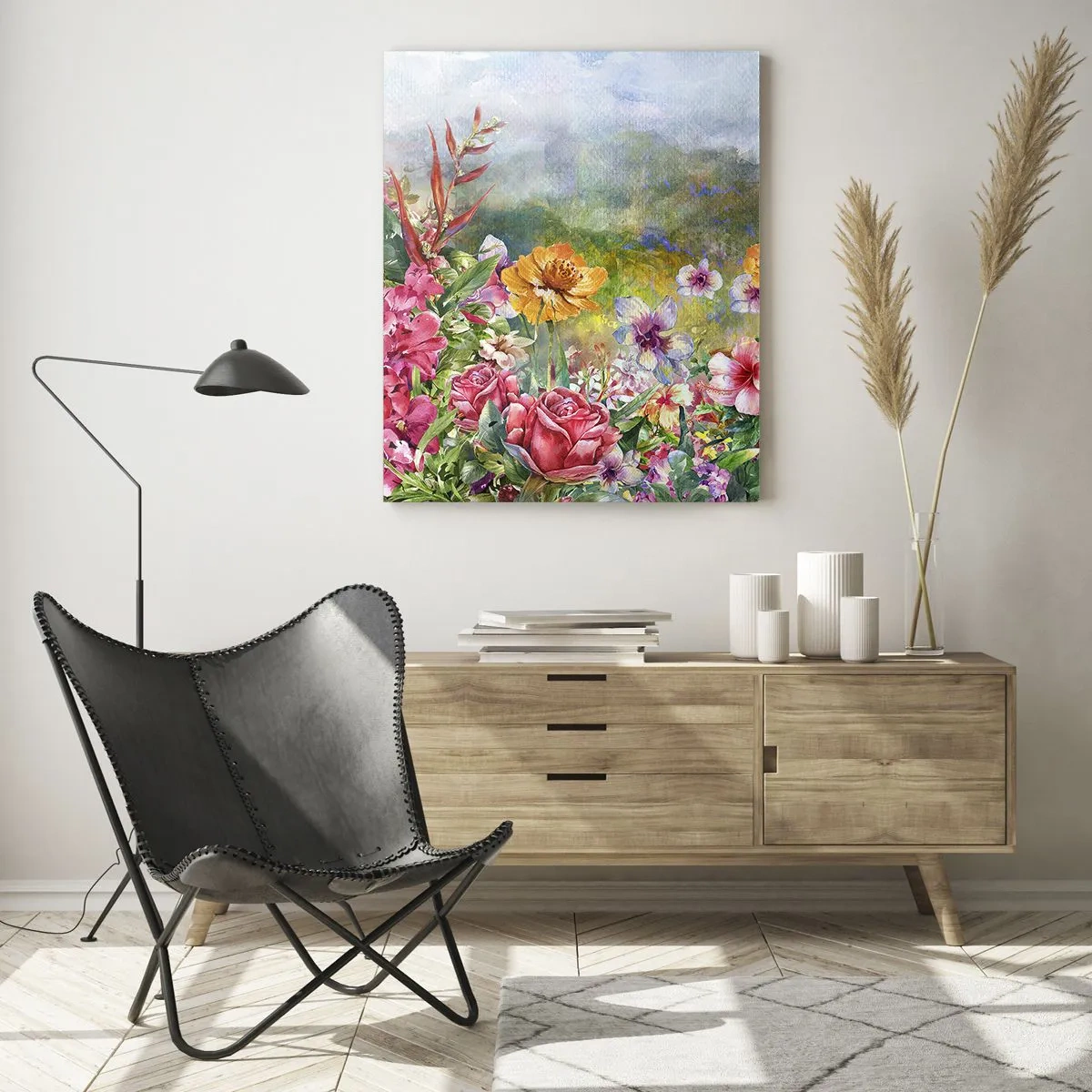 Obraz na skle - Zahrada, která se zbláznila - 50x70 cm