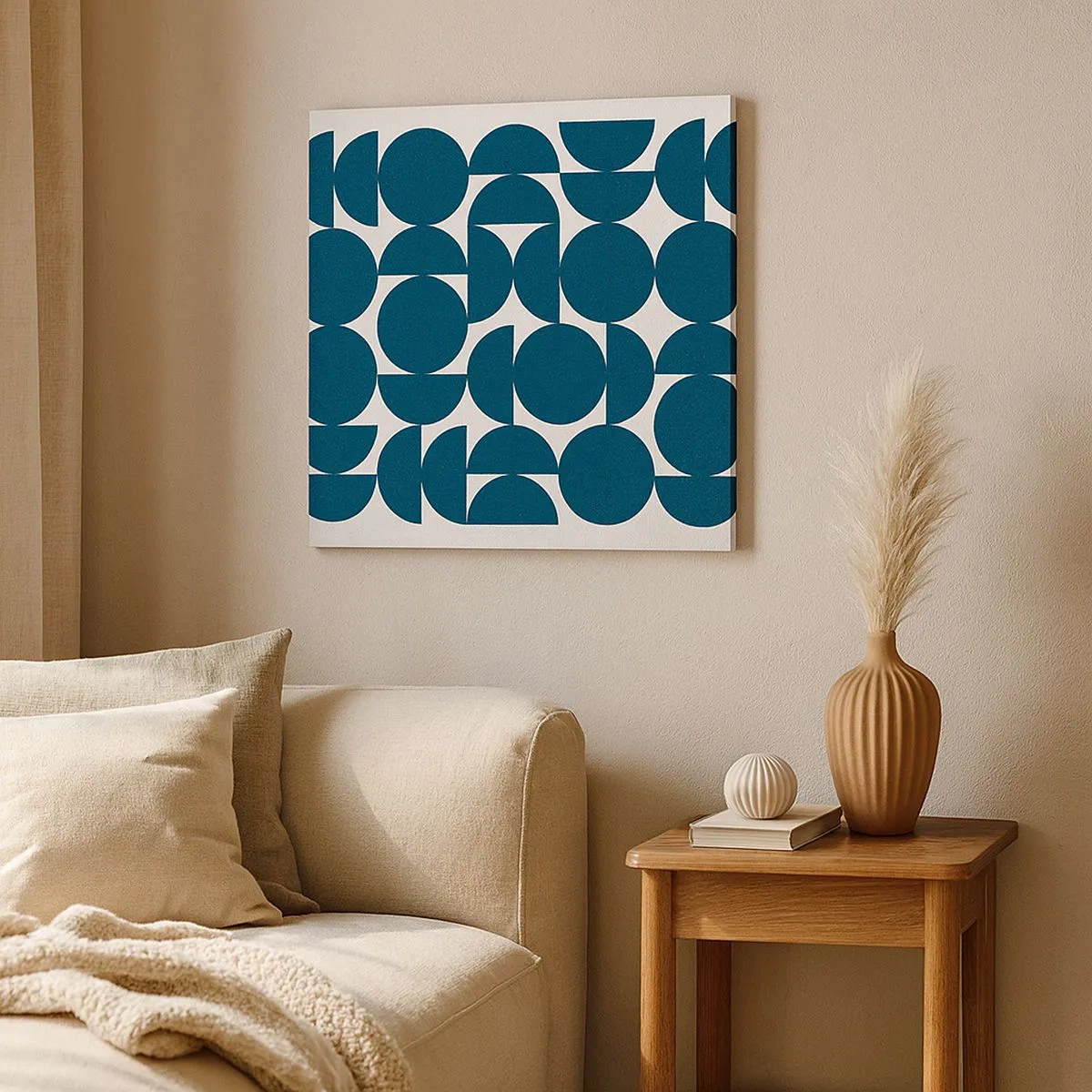 Obraz na plátně - Kruhy a půlkruhy - 30x30 cm