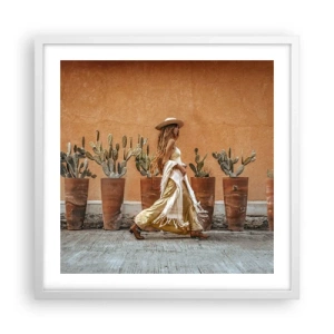 Plakát v bílém rámu - V hippie stylu - 50x50 cm