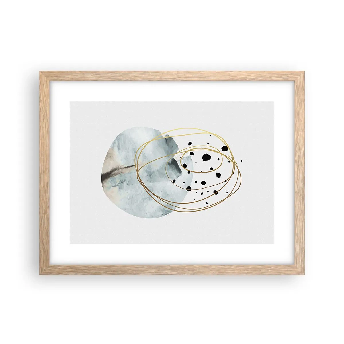 Plakát v rámu světlý dub - V objetí prostoru - 40x30 cm