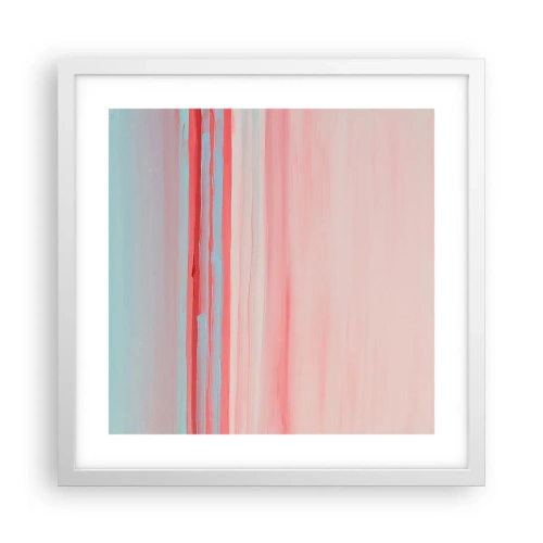 Plakát v bílém rámu - Abstrakce za úsvitu - 40x40 cm