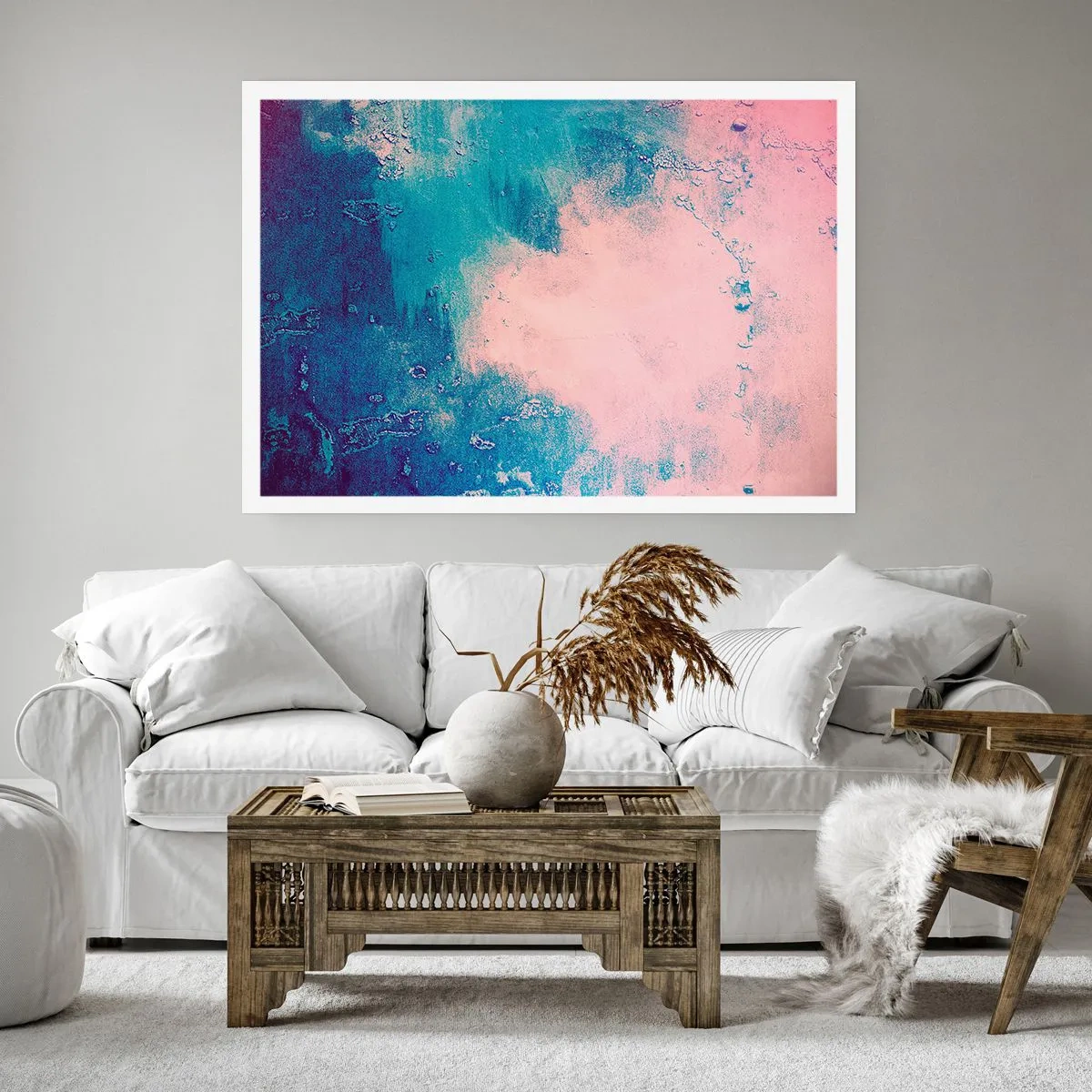 Plakát - Modrá objetí - 100x70 cm