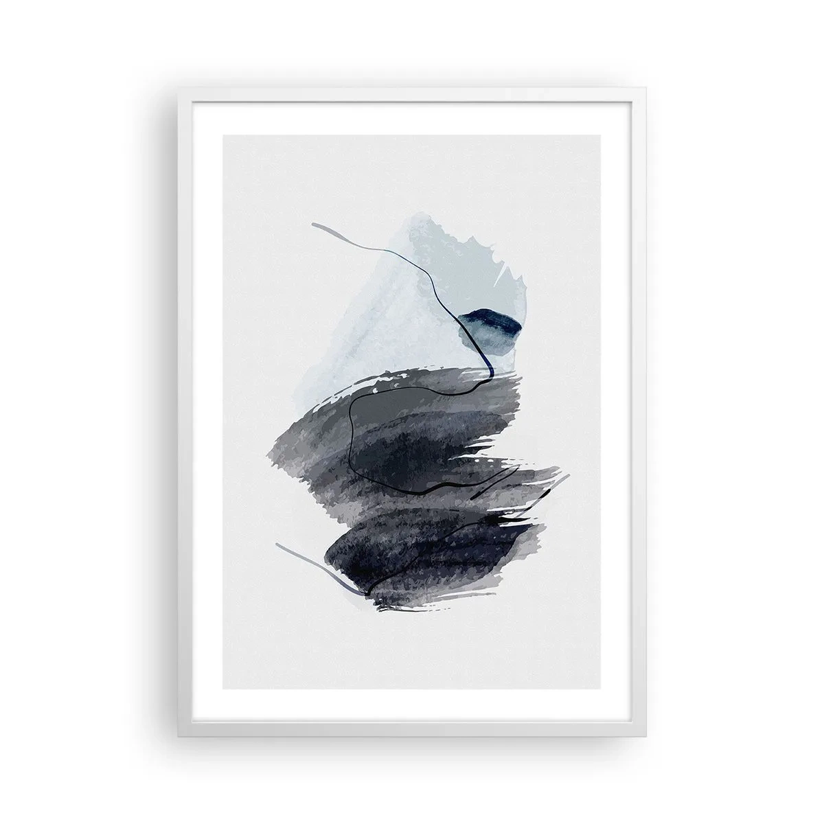 Plakát v bílém rámu - Intenzita a pohyb - 50x70 cm