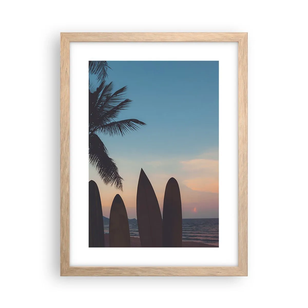 Plakát v rámu světlý dub - Zítra bude také zábava - 30x40 cm