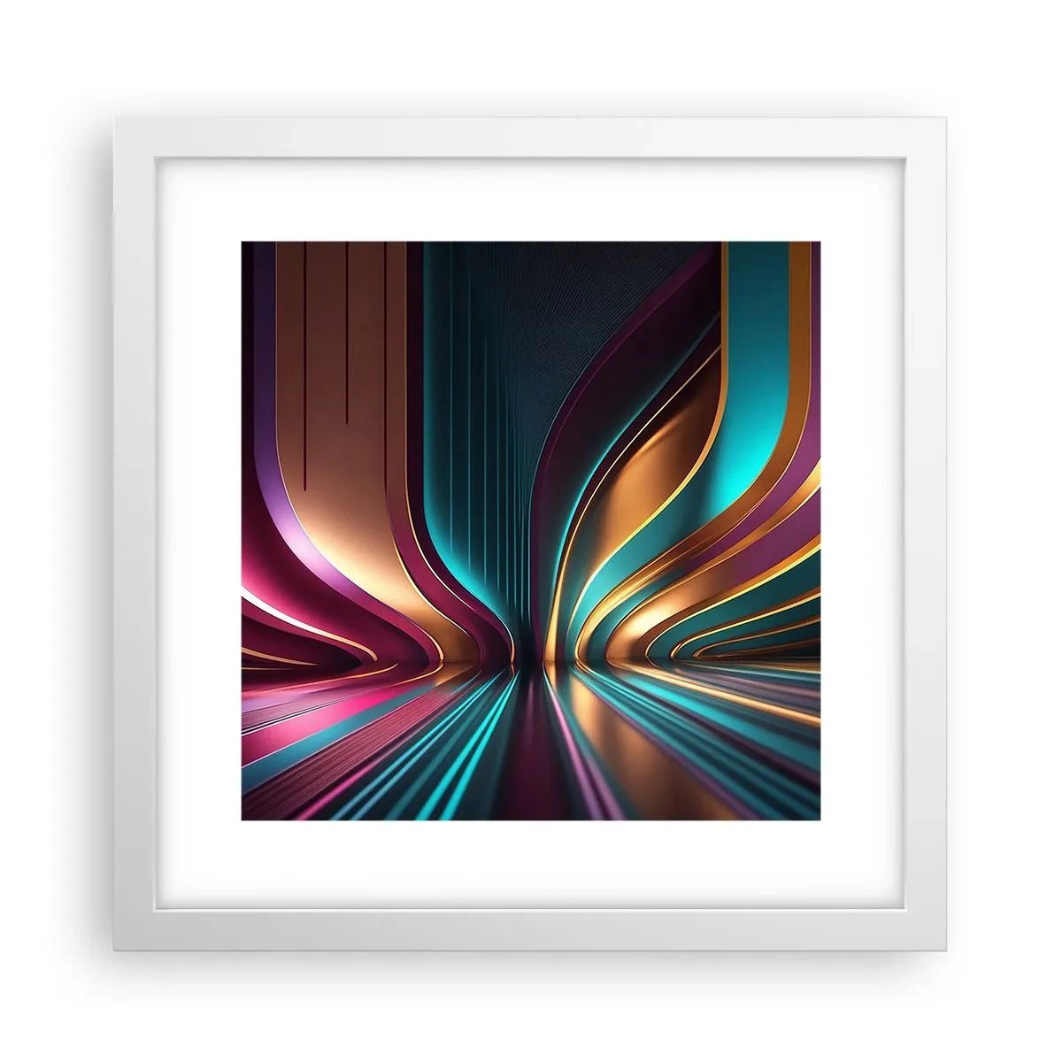 Plakát v bílém rámu - Architektura světla - 30x30 cm