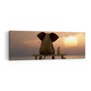 Obraz na plátně - Je skvělé spolu mlčet - 90x30 cm