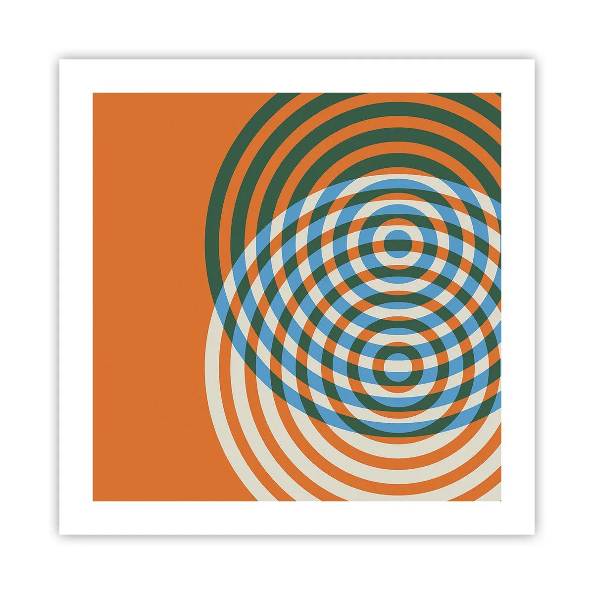 Plakát - Abstraktní kruhová variace - 50x50 cm