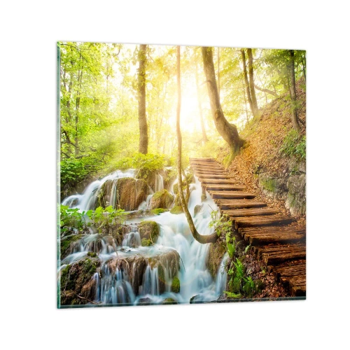 Obraz na skle - Vytoužený chlad - 50x50 cm