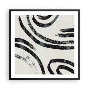 Plakát v černém rámu - Napůl zastavený - 60x60 cm