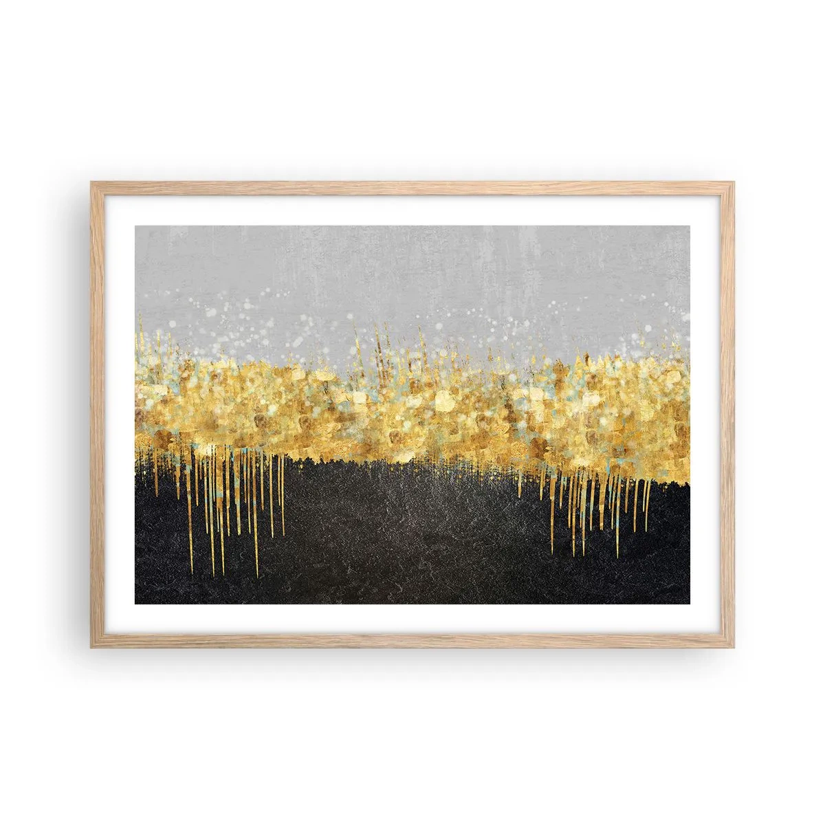 Plakát v rámu světlý dub - Dovnitř a vzhůru - 70x50 cm
