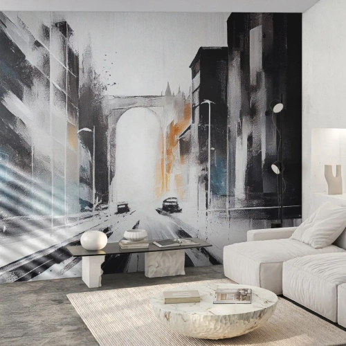 Fototapeta Premium Canvas - Studie města: architektura a pohyb - Architektura, Krajina, ulice - 100x70 cm