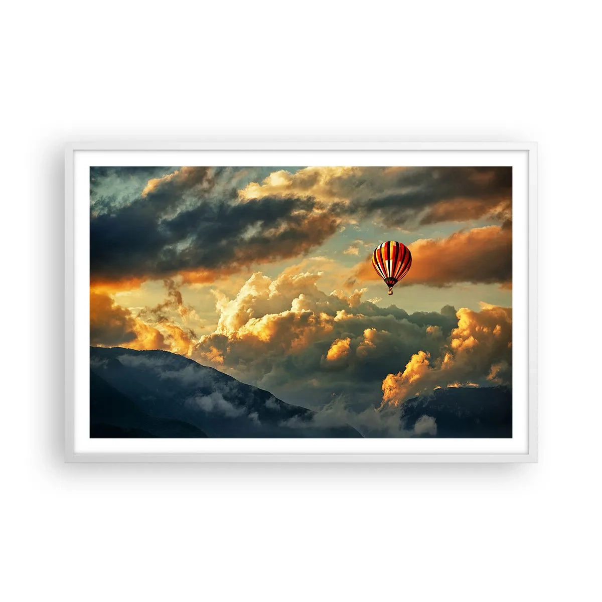 Plakát v bílém rámu - Letím, protože chci - 91x61 cm