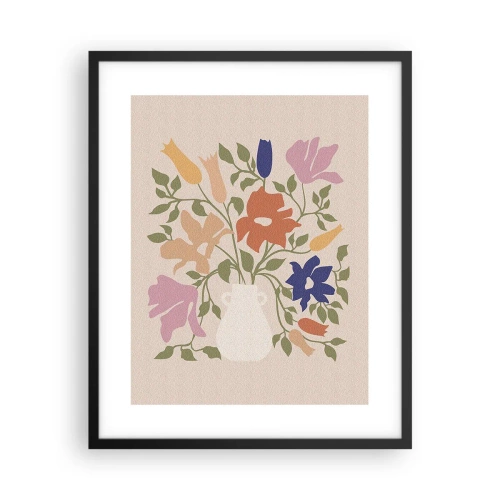 Plakát v černém rámu - Jemná kytice - 40x50 cm